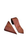 William Turner Plain Twill Tie &amp; Pocket Square, Rust image