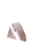 William Turner Woven Floral Print Tie &amp; Pocket Square, Pink image