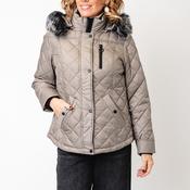 Danwear Jorie Quilted Hooded Jacket, Taupe image