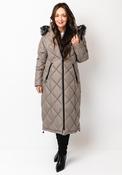 Danwear Windfield Quilted Hooded Long Coat, Grey image