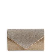 REDZ Two Tone Diamante Encrusted Envelope Clutch Bag, Gold image