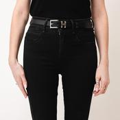 Serafina Collection Leather with Buckle Design Belt, Black image