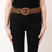 Serafina Collection Bead Detail Woven Belt, Brown image