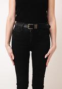 Serafina Collection Synthetic Buckle Detail Belt, Black image