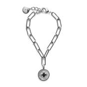 M Collection Clover Charm Link Bracelet, Silver image