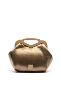 Pepe Moll Ribbed Metallic Clutch Bag, Gold image