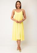 Serafina Collection One Size Midi with Strap Detail Dress, Yellow image
