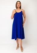 Serafina Collection One Size Midi with Strap Detail Dress, Blue image