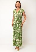 Serafina Collection One Size Botanic Print Maxi Dress, Green Multi image