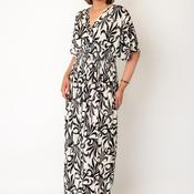 Serafina Collection One Size Baroque Print Maxi Dress, Black image