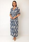 Serafina Collection One Size Baroque Print Maxi Dress, Navy image