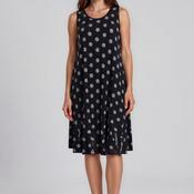 Serafina Collection One Size Polka Dot Midi Dress, Black image
