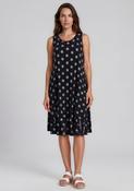 Serafina Collection One Size Polka Dot Midi Dress, Black image
