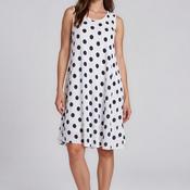 Serafina Collection One Size Polka Dot Midi Dress, White image