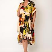 Serafina Collection One Size Watercolour Print Shirt Dress, Multi-Coloured image