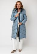 Serafina Collection Hooded Puffer Coat, Iridescent Blue image