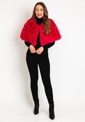 Serafina Collection One Size Faux Fur Shawl, Fuchsia image