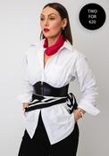 Serafina Collection Magnetic Pearl Neck Scarf, Fuschia Pink image
