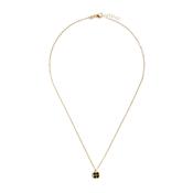 9 Carat Gold Collection Onyx Petal Pendant Necklace, Gold