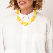 Serafina Collection Chunky Resin Necklace, Yellow image