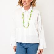 Serafina Collection Multi Beaded Long Necklace, Green