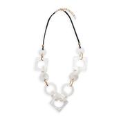 Serafina Collection Chunky with Links Statement Necklace, White image