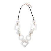 Serafina Collection Chunky with Links Statement Necklace, White image