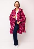 Serafina Collection One Size Polka Dot Print Rain Poncho, Pink image