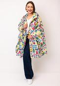 Serafina Collection One Size Aztec Print Rain Poncho, Multi-Coloured