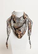 Serafina Collection Animal Print Bandana Scarf, White Multi image