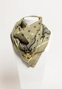 Serafina Collection Magnetic Paisley Print Scarf, Green image