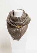 Serafina Collection Magnetic Polka Dot Print Scarf, Grey image