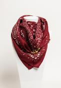 Serafina Collection Magnetic Paisley Print Scarf, Red image