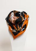 Serafina Collection Magnetic Bow &amp; Rose Print Scarf, Black Multi image