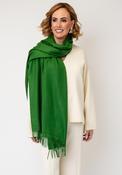 Serafina Collection Cashmere Fringed Trim Pashmina, Green image
