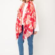 Serafina Collection Watercolour Print Scarf, Red image