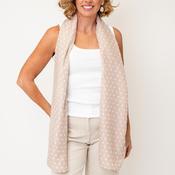 Serafina Collection Polka Dot Viscose Scarf, Taupe image