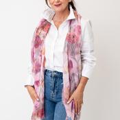 Serafina Collection Floral Print Scarf, Pink Multi