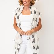 Serafina Collection Assorted Heart Print Scarf, White Multi image