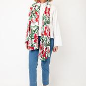 Serafina Collection Silk Blend Floral Print Pashmina Scarf, Multi image