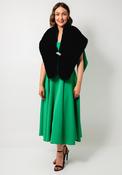 Serafina Collection One Size Faux Fur Shawl, Dark Green image