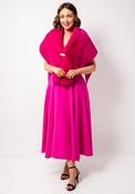 Serafina Collection One Size Faux Fur Shawl, Fuchsia Pink image