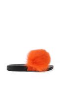 Zen Collection Faux Fur Slider, Orange image