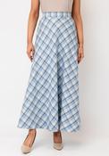 Serafina Collection Check Aline Maxi Skirt, Blue image