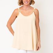 Serafina Collection One Size Chain Strap Top, Neutral
