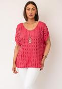Serafina Collection One Size Mesh Top, Pink image