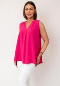 Serafina Collection One Size Sleeveless V Neck Top, Pink image