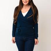 Serafina Collection One Size Wrap Cardigan, Navy