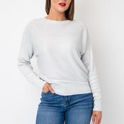 Serafina All-Over Rhinestone Sweater, Silver
