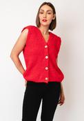 Serafina Collection One-Size Knit Waistcoat, Red image